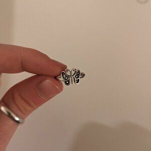 Vintage Sterling Silver Adjustable Butterfly Ring